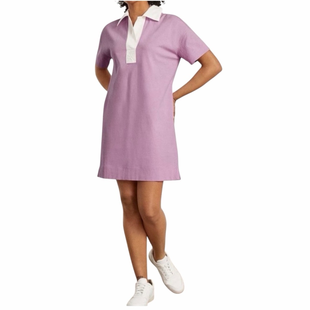 NWT Everlane Dress Cotton Polo Preppy Mauve XS‎